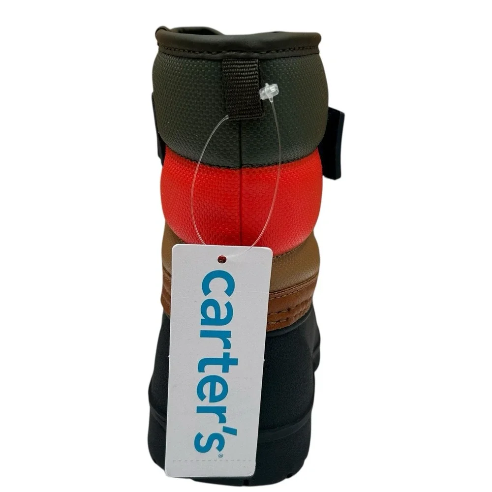 Carters Toddler Boys Girls Snow-Cold Weather Boots‎ Size 8 Colorblock Mid Top